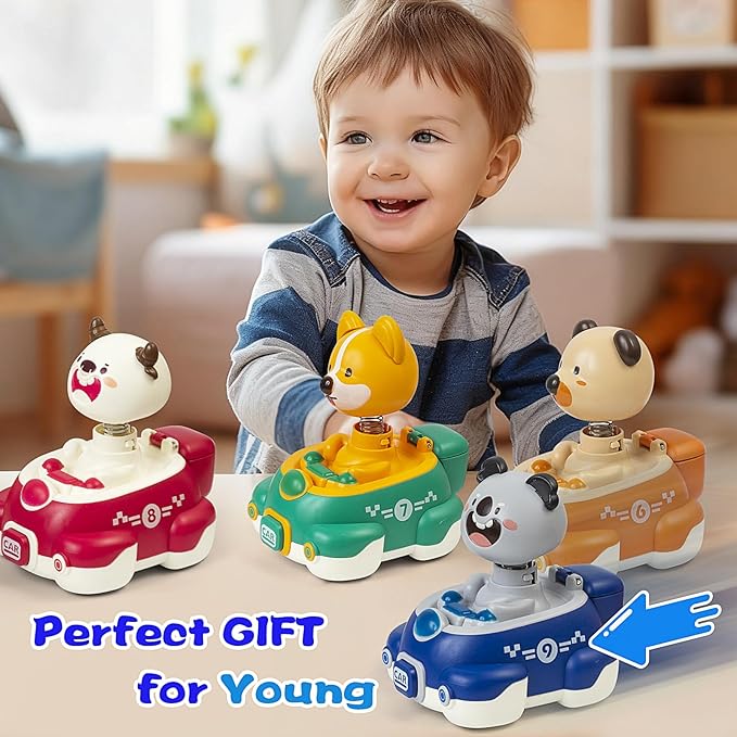 Animal Race Cars, Infant Play Vehicle Set,Car Toys