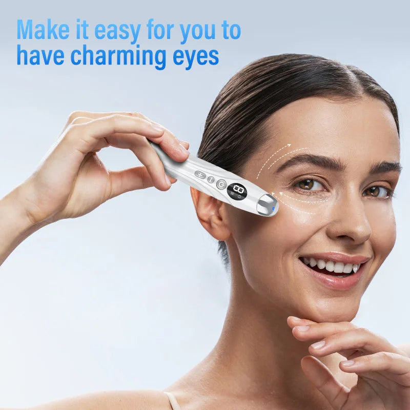Electric Eye Massager Vibrating Beauty Device Color Light Heating